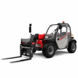 chariot télescopique compact manitou sur fond blanc