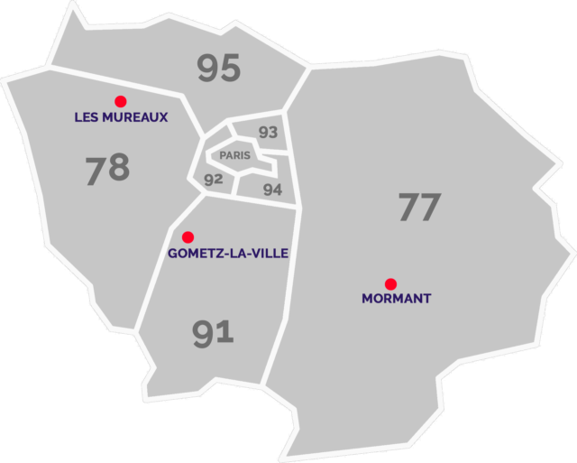 Carte des implantation Bouchard Manutention