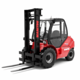 chariot élévateur semi-industriel manitou sur fond blanc